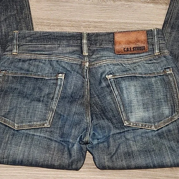 Circle of Friends Jeans Mens 28x27 Blue Selvedge Candiani Italy‎ Distressed - Picture 8 of 16